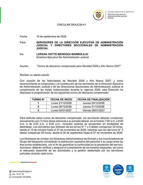Circular DEAJC26-41
